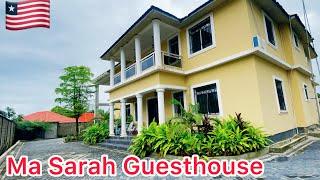 Omg he left America and built this modern guesthouse in Liberia ( Ma Sarah Guesthouse)