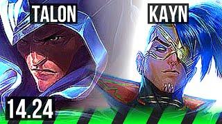 TALON vs KAYN (JGL) | 900+ games, Rank 9 Talon | BR Grandmaster | 14.24