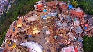 Swayambhunath Stupa left in ruins by Deadly Nepal Earthquake 2015