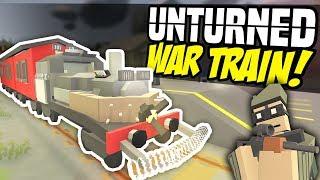 EPIC WAR TRAIN - Unturned Mobile Base | Bandits Try Stealing it!