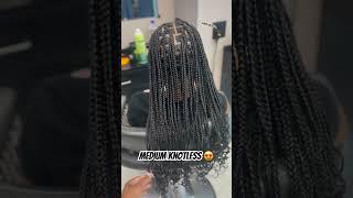 Medium Knotless Braids  @Braidplug #braids #trending
