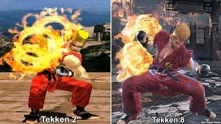 Tekken - Paul Phoenix Burning Fist Move Evolution ( 4K 60FPS ) 1995 - 2024