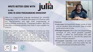 Zero2Hero intensive Julia workshop