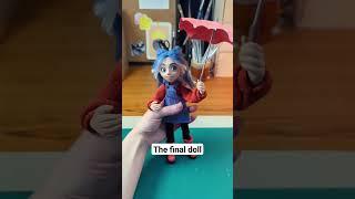 I made a doll from scratch - concept art vs final doll#dollartist #doll #polymerclay #ooakdoll