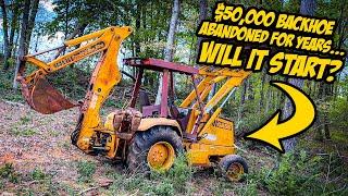 I Found A $50,000 Diesel Backhoe ABANDONED In The Woods...Will It Start And Run?