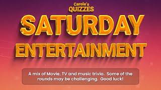 Saturday ENTERTAINMENT Quiz: 50 Questions About Movies, TV & Music