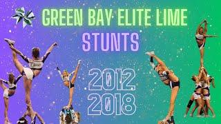 LADIES FROM THE BAY: Green Bay Elite Lime Stunts 2012-2018