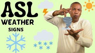 ASL" Weather Signs: | American Sign Language | Sign Language Basics | ASL for Beginners | Signing