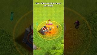 POV: When the baby dragon gets angry ll Clash of clans ll #shorts #clashofclans #coc