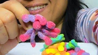 ASMR Eating Trolli Sour Brite Octopus Gummy Candy ScorpioAnnASMR