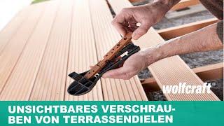 Starterset "Verdecktes Verschrauben": Unsichtbares Verbindungssystem für Holzterrassen | wolfcraft