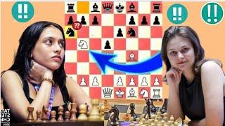 Adorable Chess Game :23 | Tania Sachdev vs Divya Deshmukh | #chess #chessgame #checkmatepuzzles