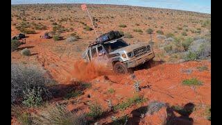 EPIC Simpson Desert crossing 2024 part 2 Madigan Line on Kumho AT52s Terrain tamer suspension 1GD79