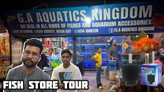 G A Aquatics Kingdom Aquarium Fish Store Tour | Lalukhet Sharifabad Aquarium Market - Imran's World