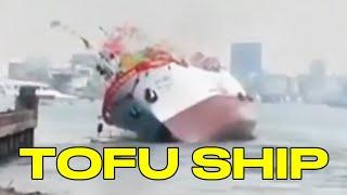 Hilarious! China's Brand New Tofu Ship Sinks on Launch Day!