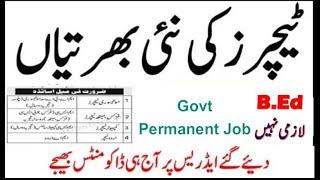 teaching jobs in pakistan - Download Application Form