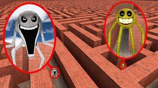 NEW FORM JUMPSCALE in MAZE Roblox Innyume Smiley's Stylized Nextbot In Garry's Mod