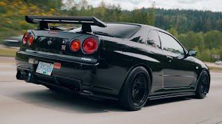 Blacked Out 1999 Nissan Skyline R34 GTR Vspec Cinematic I 4K I Maximedia x WoyshinsMedia