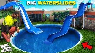 GTA 5 : Franklin Bought Waterslide Park Nearby His House GTA 5 !