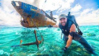 Exploring INSIDE Abandoned GHOST SHIP Crashed on Reef!! (crazy finds)