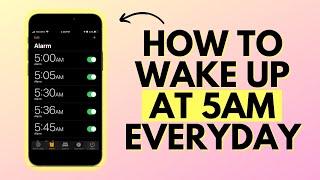 how to wake up at 5am and not feel tired.