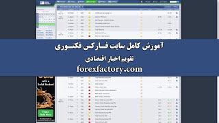 آموزش کامل سایت فارکس فکتوری ( سایت تقویم اقتصادی فارکس ) | ForexFactory.com