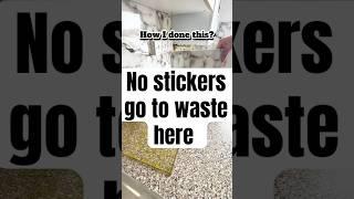 Leftover wall stickers? No way I’m wasting them #BudgetHome #DIYTransformation #HomeHacks