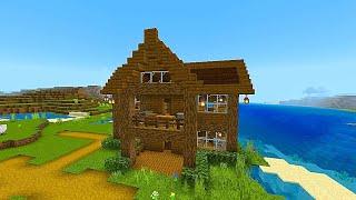 Minecraft: Дом с балконом  для выживания в Майнкрафте!