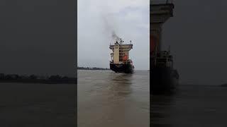 Crossing a ship over a river II Overtaking Situation A Walk With Sudipta  @sudipta_bhowmic #shorts