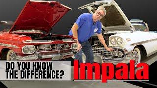 Steve Magnante shows the evolution of the Impala from 1958 and 1959. Selling at GAA Feb 20-22.