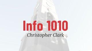 Intro to INFO 1010 with Professor Christopher Clark