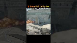 B-Site Entry Utility Set from a Single Position on Ancient #cs2 #smoke #flash #ancient #shorts