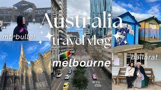 Australia travel vlog  exploring Melbourne, gold rush in Ballarat, snow in Mt Buller