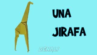 como hacer una jirafa de papel, origami fácil, papiroflexia