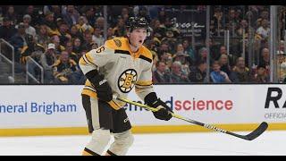 Mason Lohrei NHL Debut | Highlights, Plays, Assist, ect.