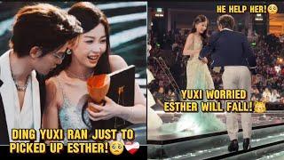 Ding Yuxi run just to hold Esther Yu hand!️‍🩹 #dingyuxi #estheryu #永夜星河