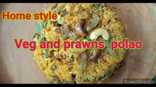 Veg and prawns polao।Easy home style  polao।Winter  special।।By champas kitchen।