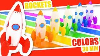 Learn Colors with Rockets - Educational Videos for Toddlers - Preschool Learning