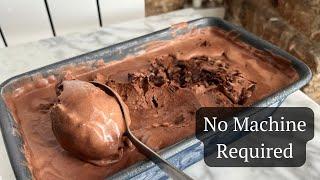 Homemade Chocolate Ice Cream for Beginners 4 INGREDIENTS no machine no eggs