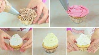 5 quick and easy recipes:  How to make Frosting Icing to decorate Cupcakes