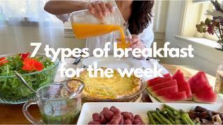 7 types of breakfast for the week (homemade Korean-ish meals)