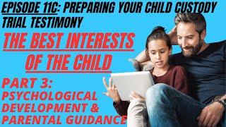 Ep 11C: Prepare Your Child Custody Trial Testimony - Psychological Development & Parental Guidance