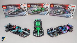 LEGO Speed Champions Formula 1 detailed building reviews vol. 2 - Mercedes, Aston Martin & Alpine