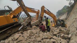 cat 320 Exacavator and hywandai 220  excaator hard work chane Fit Amazing video