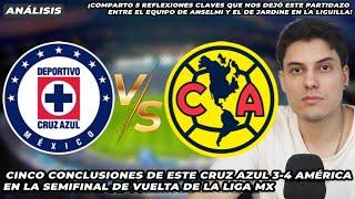 Cinco conclusiones de este Cruz Azul 3-4 América | Anselmi vs Jardine | Semifinal de vuelta Liga MX