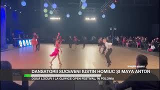 Dansatorii suceveni Iustin Homiuc și Maya Anton / două locuri I la Gliwice Open Festival, în Polonia