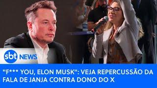 "F*** you, Elon Musk": veja repercussão da fala de Janja contra dono do X | SBT News