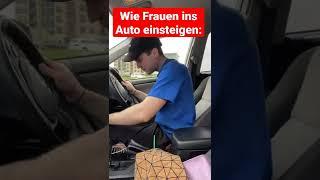 Frauen beim einsteigen ins Auto ...