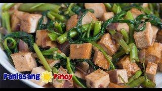 Tokwa and Kangkong with Oyster Sauce | Tofu Oyster Sauce Stir Fry |  Tokwa Recipe Panlasang Pinoy