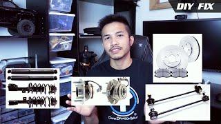Struts, Front Bearings, Rotors, Brake Pads, Sway Bar Links 2006 Equinox | DIY Fix